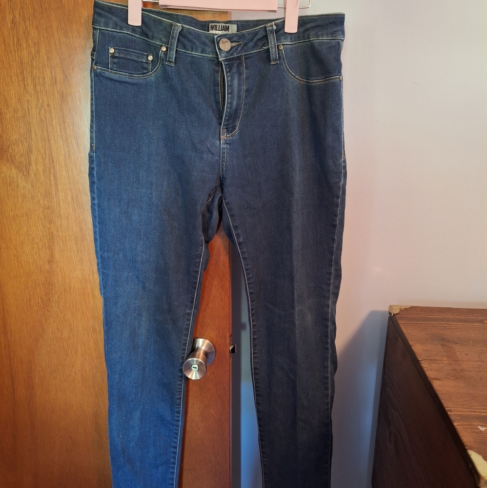 Final Price* William Rast Women's Blue Jeans Slim Leg Size 12